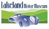 Lakeland Motor Museum Full logo with car and hills illustration